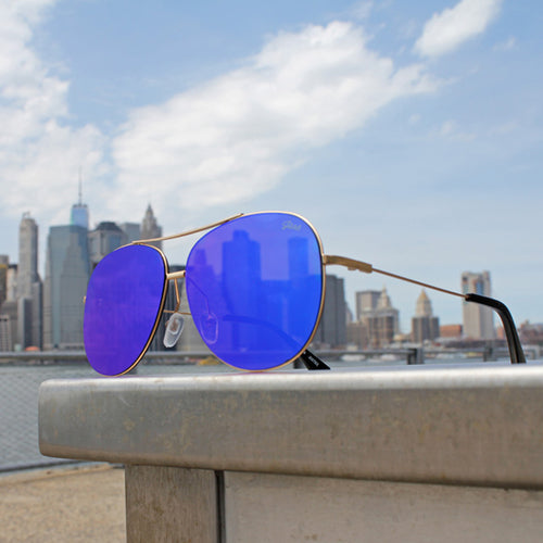 Jase New York Justice Sonnenbrille in Gold